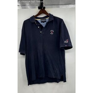 Tommy Hilfiger MCI Heritage Polo Shirt Men's Large Blue Logo Casual